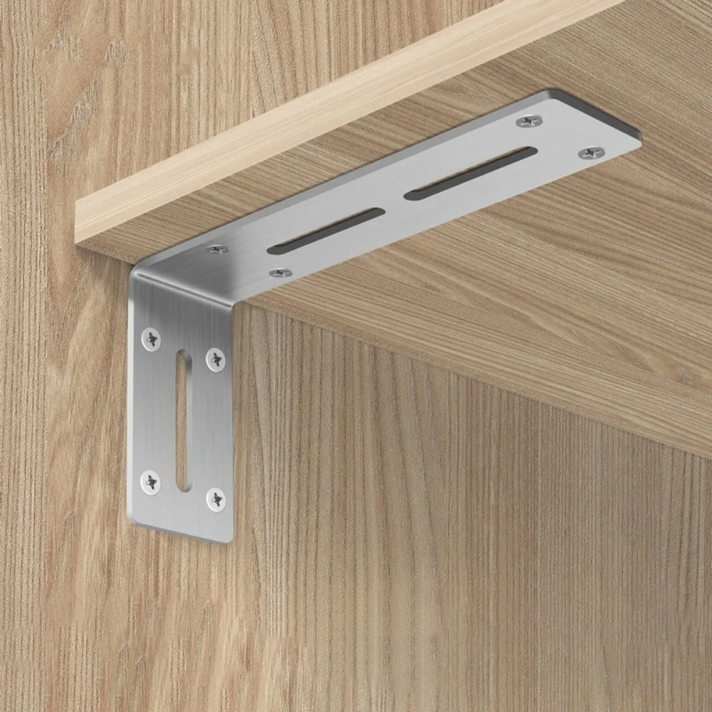 New Stainless Steel/Iron Corner Brackets Space Saving Durable Fixing Bracket Useful Wall Mounted Shelf Bracket Furniture