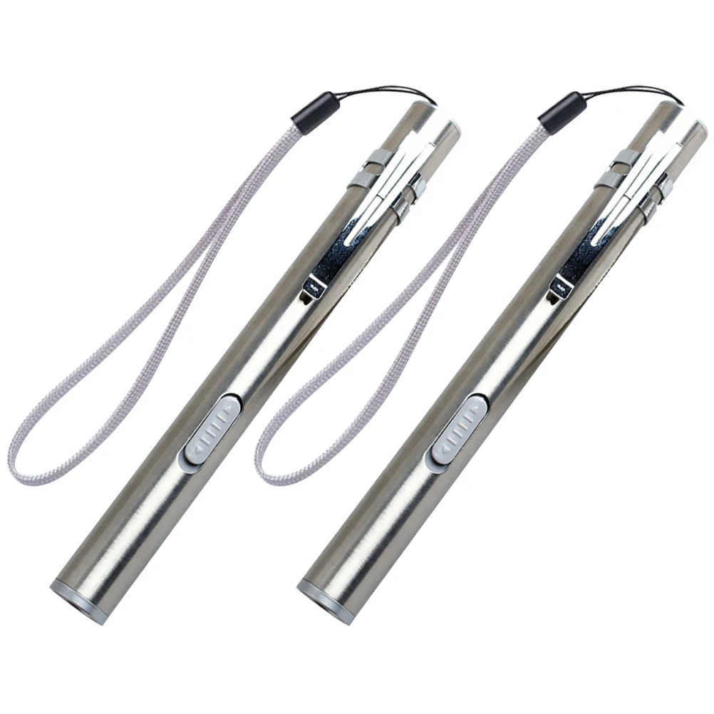 2pcs USB Charging Pen Light Mini LED Lamp for Doctor Hospital Medical Student Inspection Medical Rechargeable