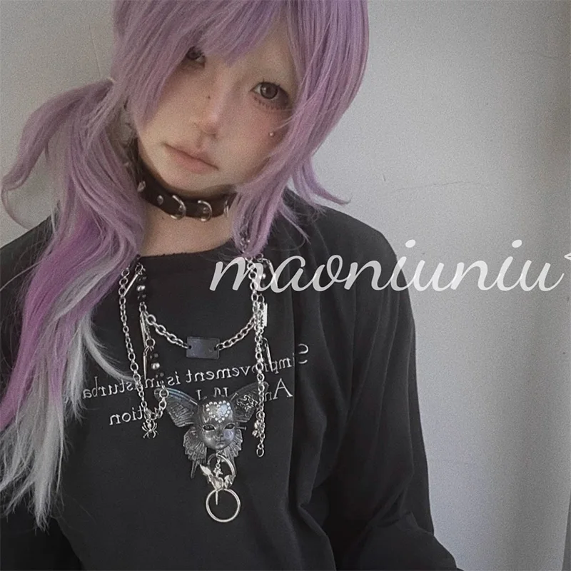 ZHUHE The Dark Baby Face Necklace In The New Gothic Style Is A Jewelry Accessory For Both Women And Men As A Party Gift