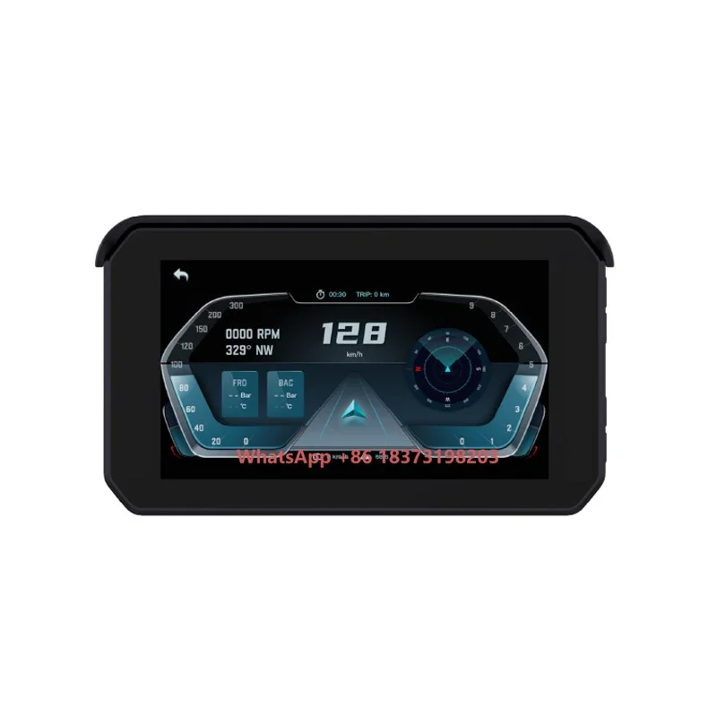 

Waterproof 5" IPS Touch Screen Digital Display Dashboard for Motorcycle Accessories Dashcam Wireless CarPlay Android Auto GPS