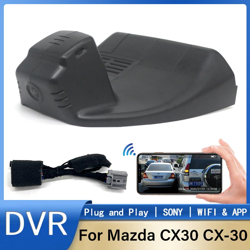 

Plug and play Hidden Wifi Car DVR Dash Cam Camera Video Recorder Original For Mazda CX30 CX-30 EV 2020 2021 2022 HD High Quality