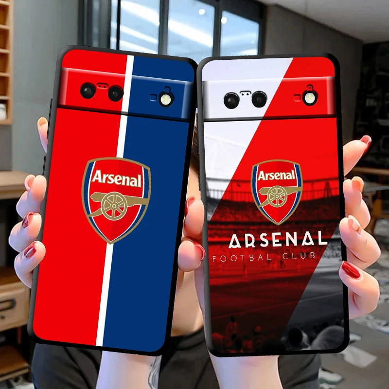 Super Strong Team A-Arsenal for Google Pixel 8 7 6 Pro 6a 5 5a 4 4a XL Pro 4G 5G Silicone Soft TPU Black Phone Case Cover