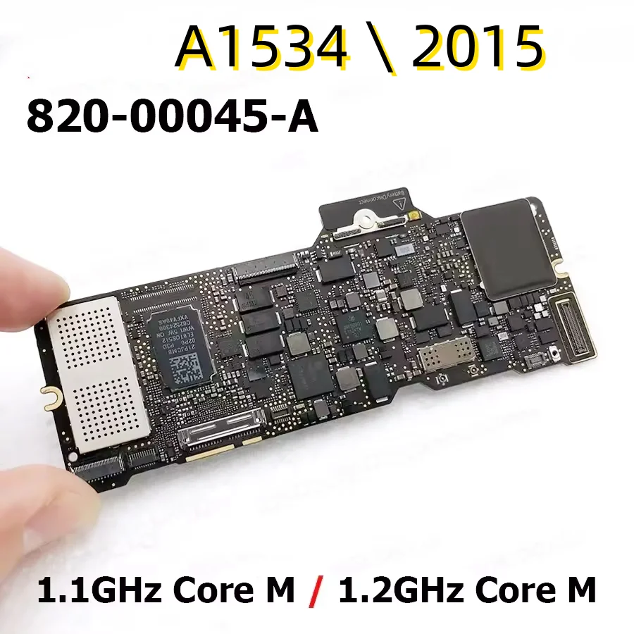 

A1534 Motherboard 820-00045-A 820-00244-A For Macbook Retina 12 "A1534 Logic Board 8GB 16GB 256GB 512GB 2015 2016 2017 Years