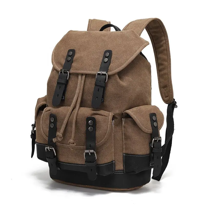 Waxed Canvas Waterproof Backpack Men Backpacks Leisure Rucksack Travel School Bag Laptop Bagpack men vintage shoulder bookbags