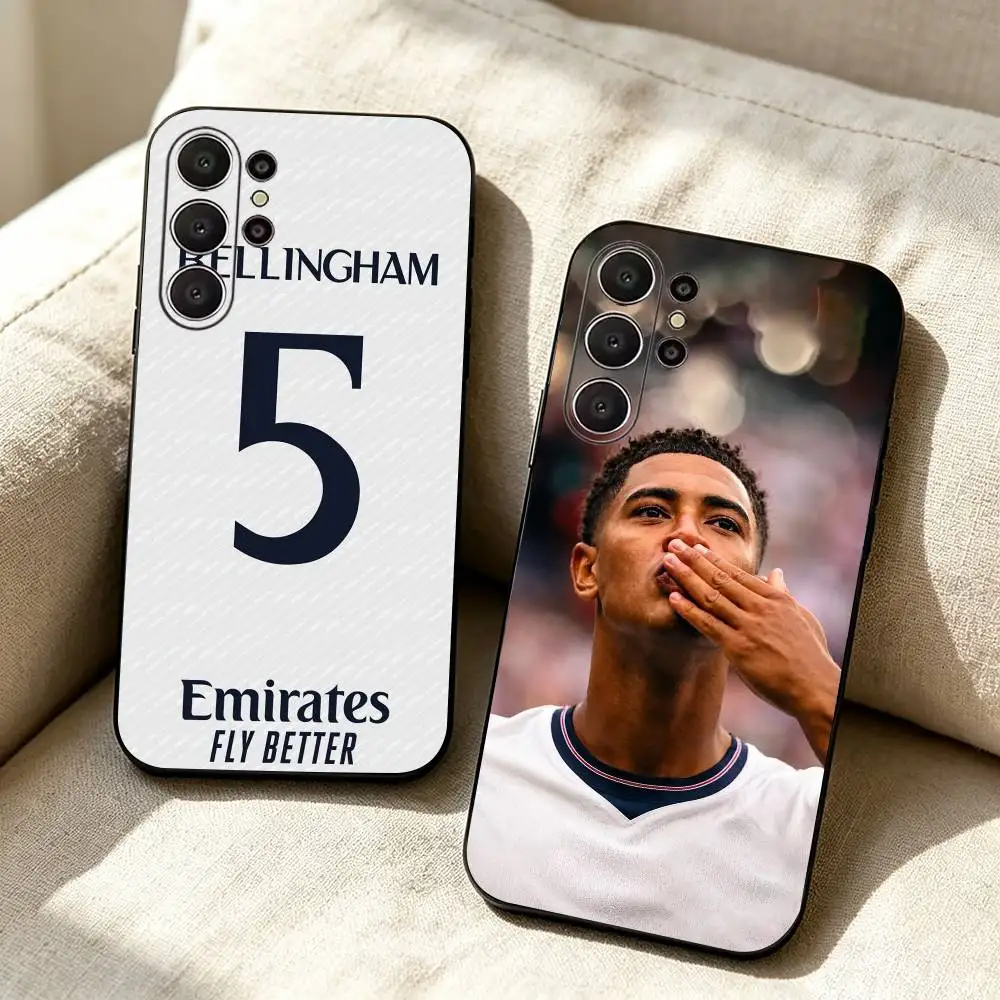 5 Football J-Jude B-Bellingham  Phone Case For Samsung S26,S24,S21,S22,Plus S23,S30,Ultra,S20,Fe,Black Soft Silicone