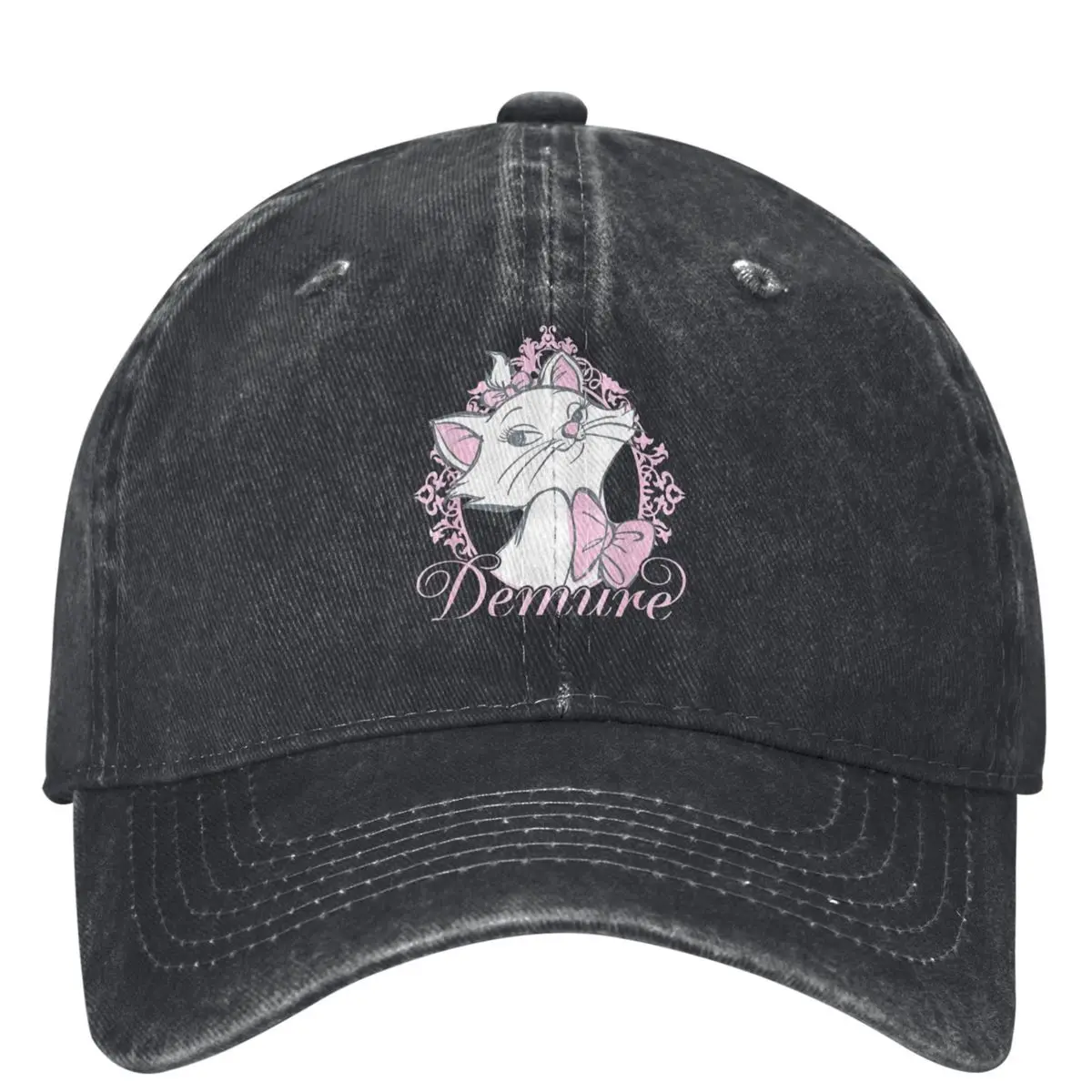 The Aristocats Cute Marie Demure Sketch Chest Frame Baseball Cap Spring Trucker Hat Gym Snapback Cap Men Women Baseball Caps