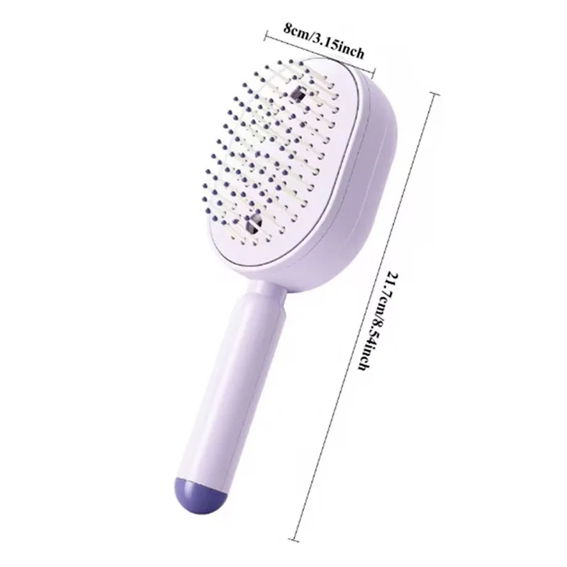 Electric Spray Air Cushion Massage Comb Hair Brush with Water Spray 3 in 1 Self Cleaning Combs Detangling Wet & Dry Hair Brush