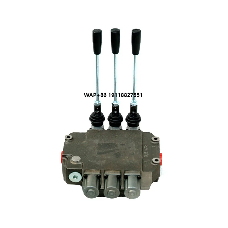 Hydraulic Solenoid Valve With Handle Directional Control , Monoblock