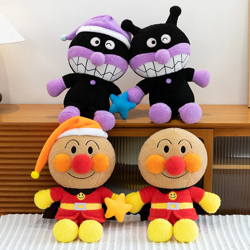 Anpanman Baikinman Plush Toys 40 Cm 60 Cm Soft Stuffed Pillow Sofa Cushion Anime Peripheral Home Decor Holiday Gifts Doll Toys