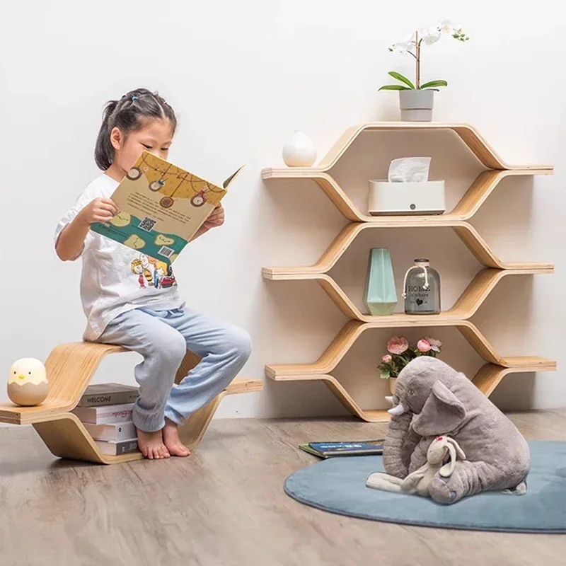 Shelves bookshelf Bookcases Wooden Books Shelf Storage Bookcase Baby Aesthetic Furniture Warehouse Organizer Librero Rack