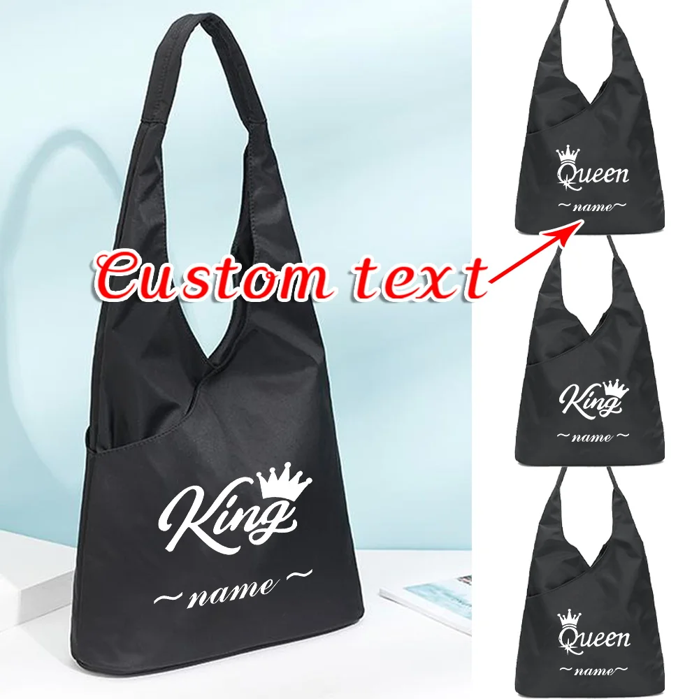 

Personalized Customized Women's Shopping Bag Multifunctional Travel Shoulder Bag Portable Nylon Waterproof Handbag