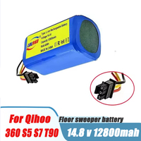 14.4V12800Ah Replacement Lithium Battery for Qihoo 360 S5 S7 S7Pro T90 X9 LIECTROUX ZK901 Robotic Vacuum Cleaner Batteries