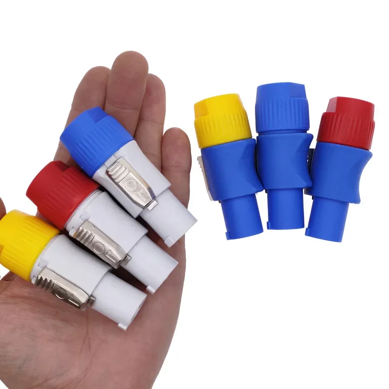 Connecteur Powercon 3 broches pour éclairage de scène d'écran LED, prise mâle, câble de haut-parleur d'alimentation, 20A, 250V, 5 pièces