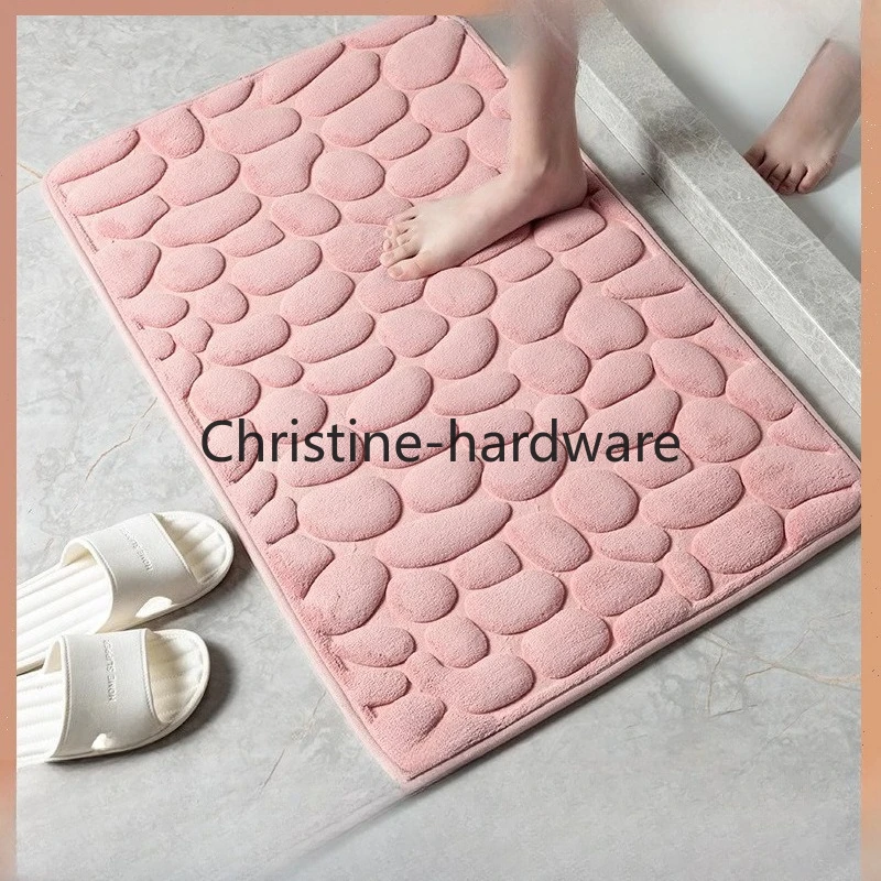 

1 шт. коврик из тисненого волокнистого материала, противоскользящий коврик для ванной и гостиной, коврик с рисунком гальки, товары для дома