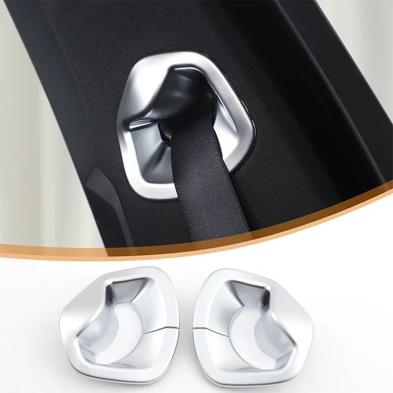 

2Pcs ABS carbon fiber For BMW 7 Series G70 2023-2025+ Car styling front seat belt cover decoration sticker interior accessories