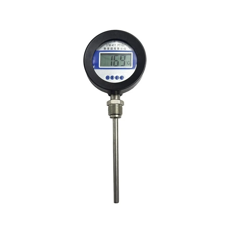 

Stainless steel digital display bimetal thermometer probe hose with probe high temperature acid and alkali breeding industry