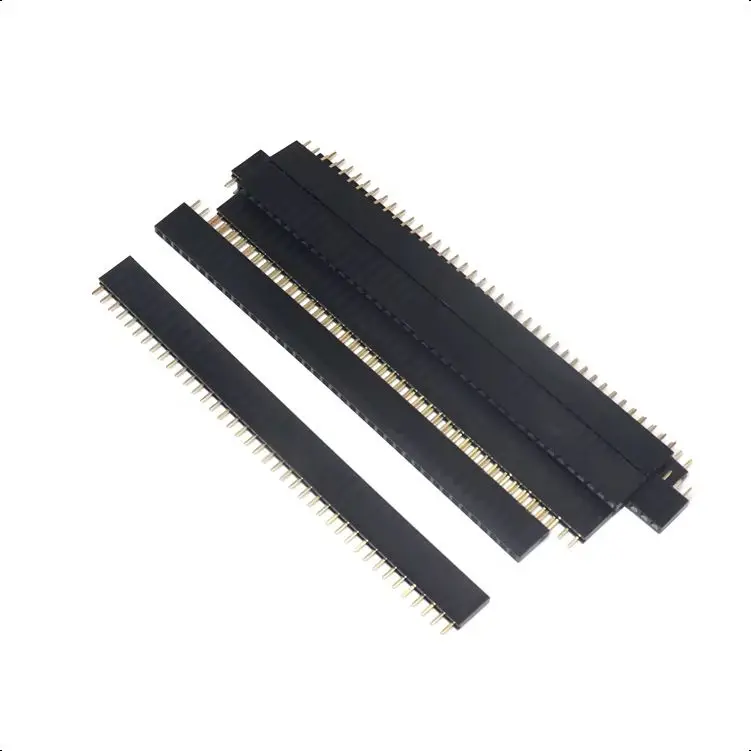 【10-5PCS】1X40 PIN Single Row Straight FEMALE PIN HEADER 2.54MM PITCH Strip Connector Socket 140 40PIN FOR PCB arduino