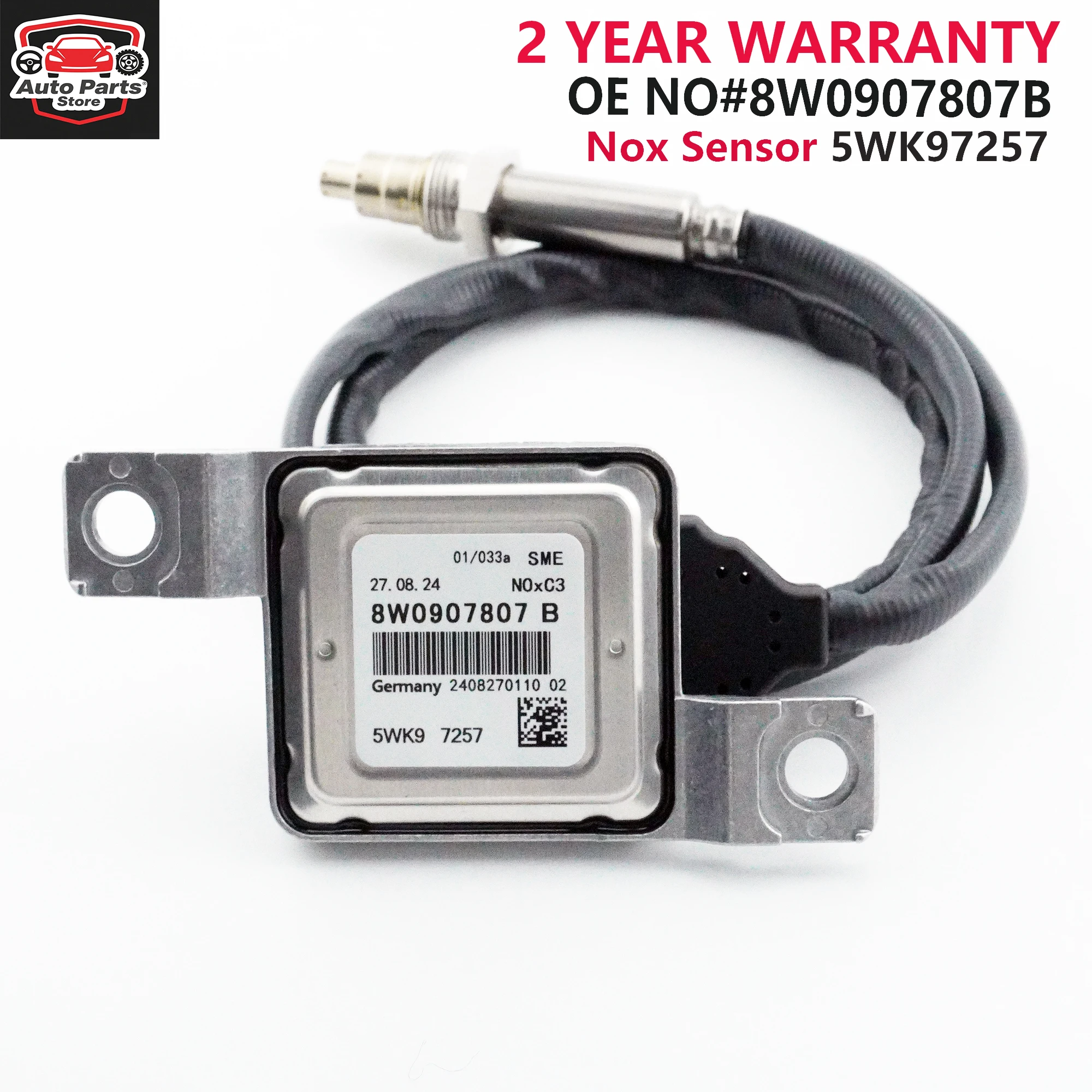 

8W0907807B 5WK97257 High Quality NOx Sensor Nitrogen Oxide Sensor For Audi A4 A5 Q5 Diesel Car Exhaust Gas Sensor