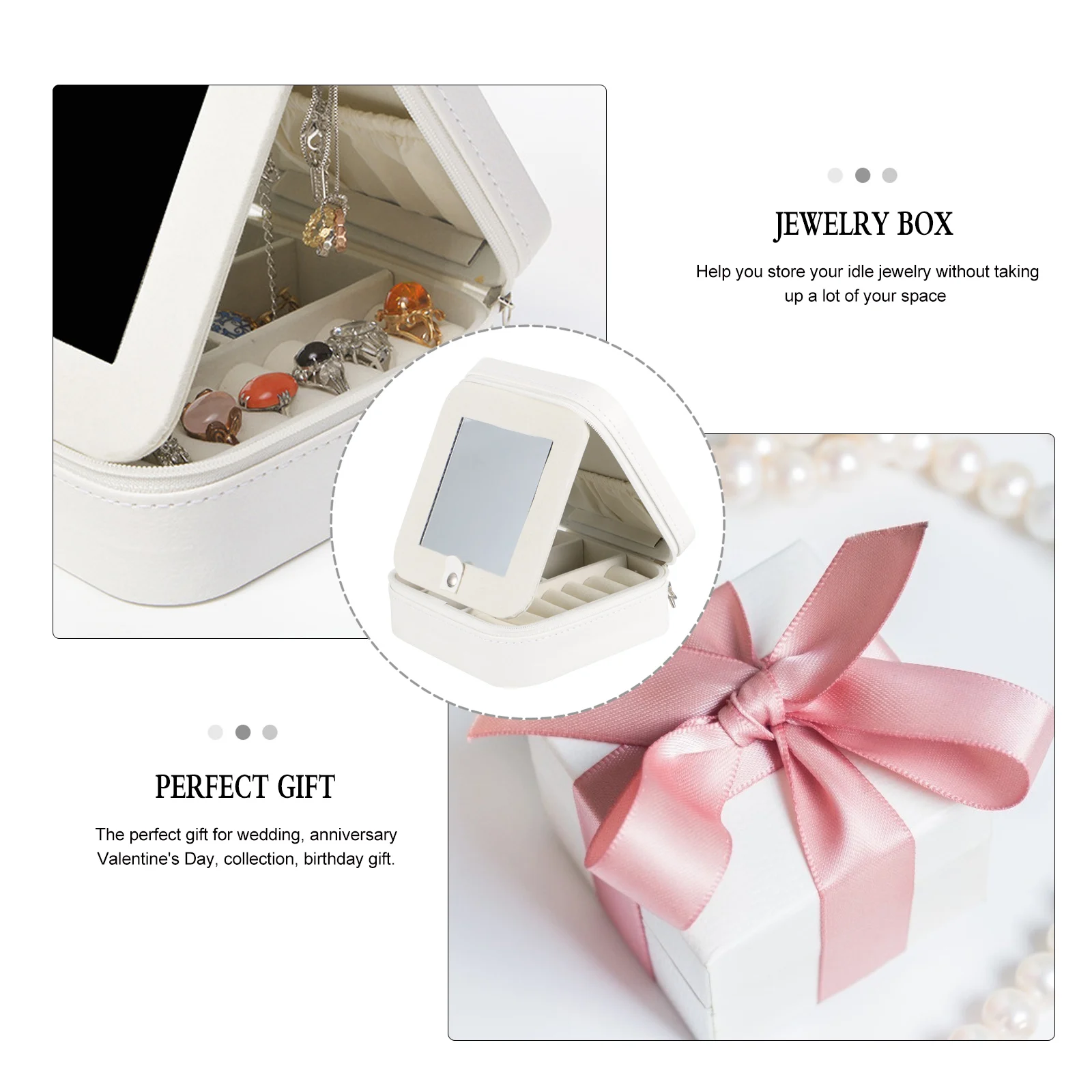 

Jewelry Box Flannel Lined Display Case Scratch Resistant Elegant Gift for Women Birthday Anniversary Storage Organizer