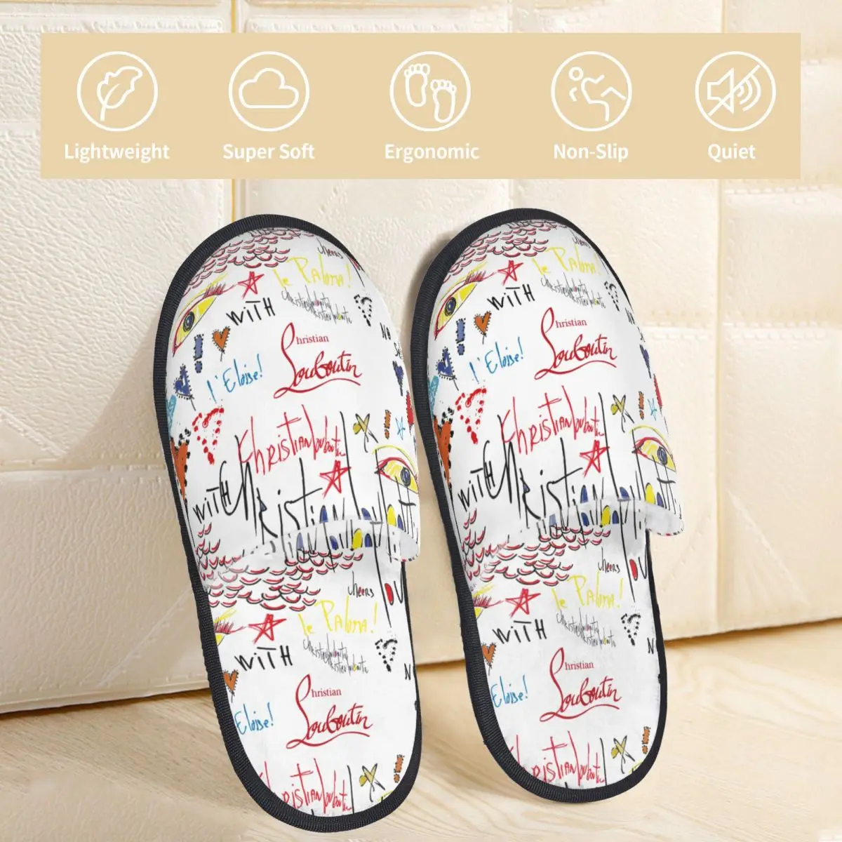 Winter Slippers Christians High Heels Louboutins Merch Household Fur Slippers Slides Indoor Lady Beauty Cozy Non-slip Slides