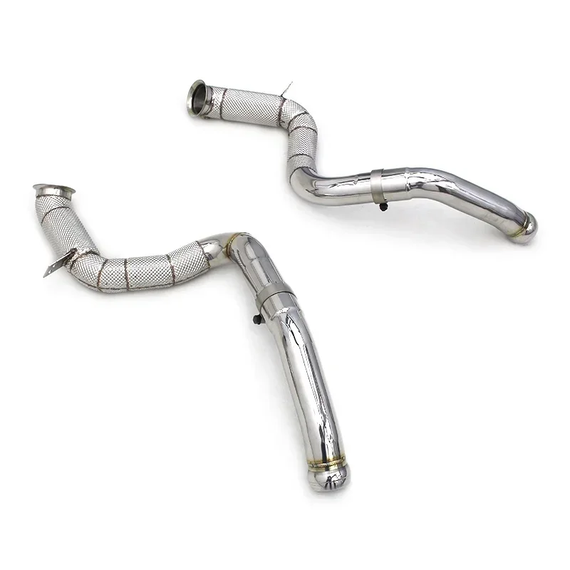 

Section High flow Pipes branch downpipe Exhaust Pipe with For C63/C63S W205