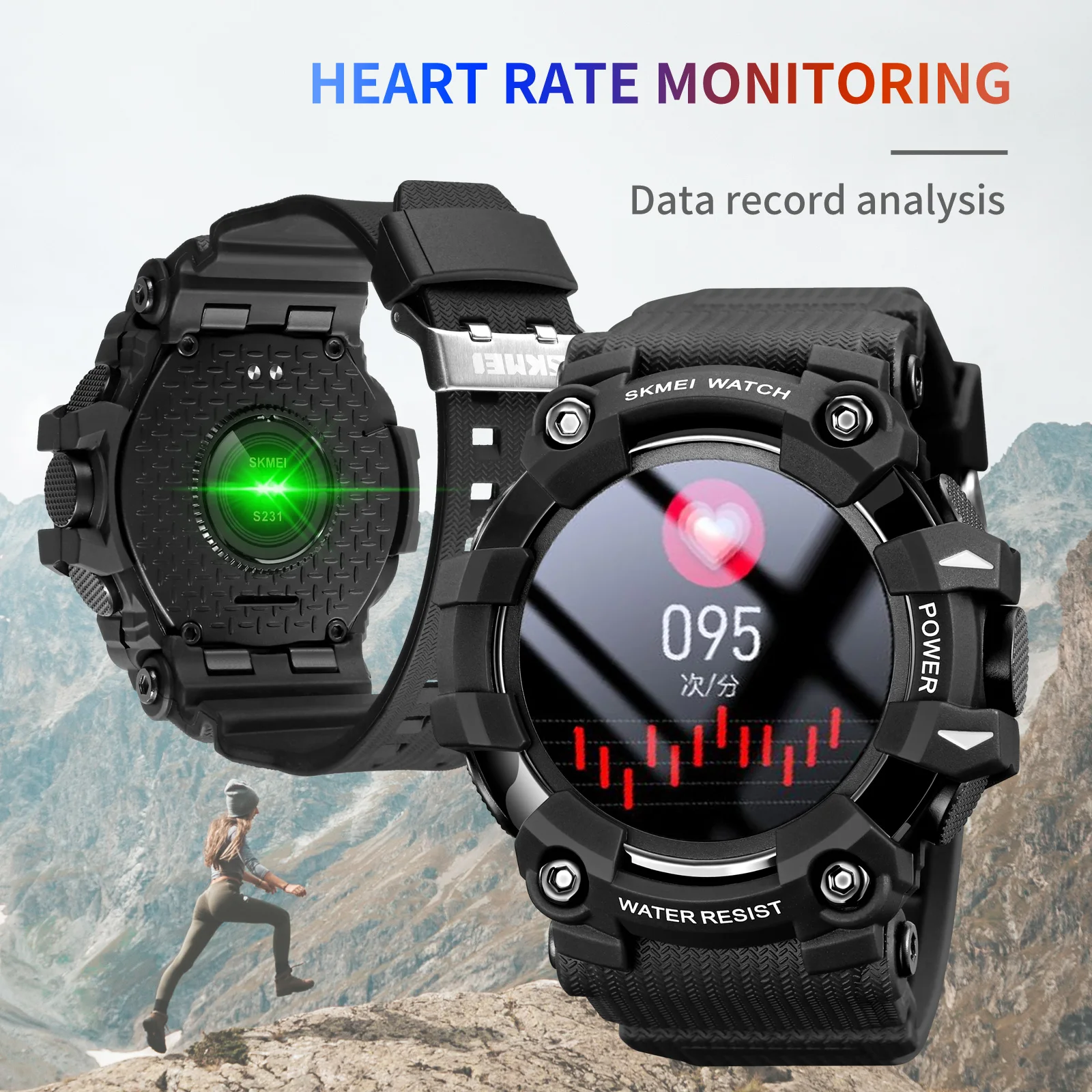 SKMEI Smart Watch Luxury Heart Rate Blood Pressure Sleeping Monitor Men\'s Watches Call Blurtooth Smartwatch for Android IOS