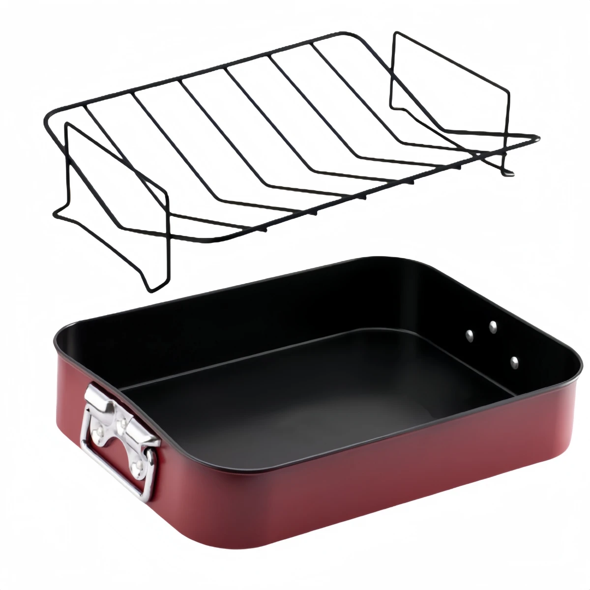 Large Roasting Pan Non-Stick Roaster Cooking Parties Perfect For Baking Easy Food Release For Lasagna For Turkey