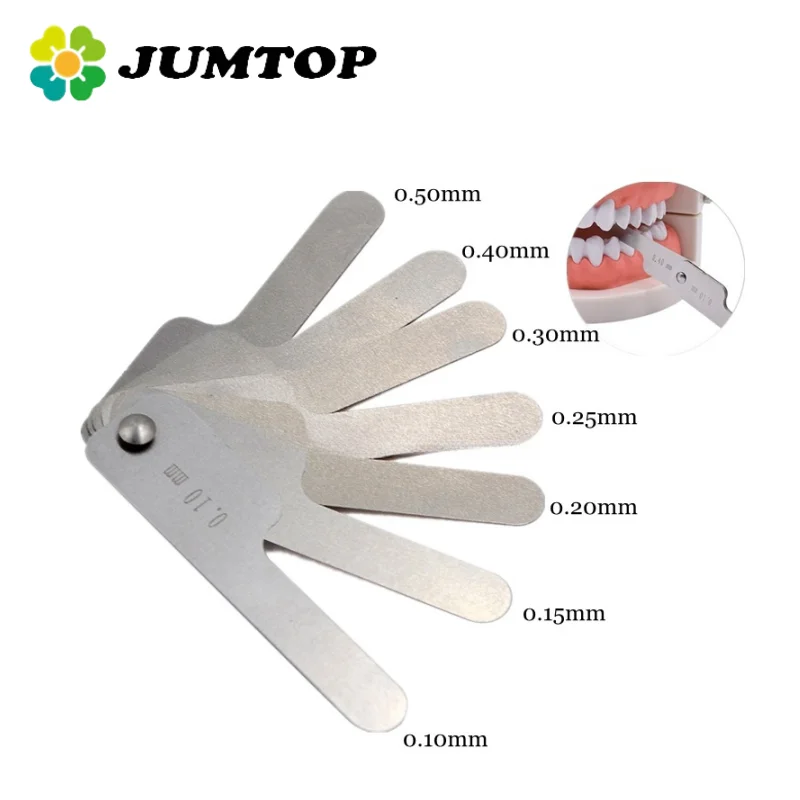 JUMTOP Dental Interproximal Reduction Gauge Ruler Tooth Gap Measure Reciprocating IPR System Orthodontic Instrument