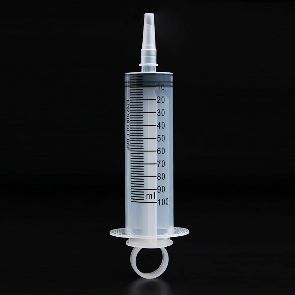 100ml Reusable Pump Glue Filling Enema Syringe Nutrient Sterile Health Without Needle Watering Refilling for Animal Food Feeding