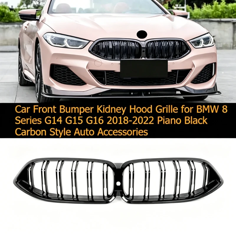 

Car Front Bumper Kidney Hood Grille for BMW 8 Series G14 G15 G16 2018-2022 Piano Black Auto Accessories