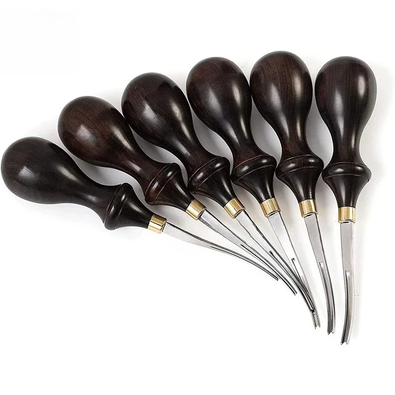 

For Leather Edge Beveler PRO Skiving Craft Work Tools DC53 Die Steel Ebony Handle Cutter Edger Creaser Skiver available 6Size