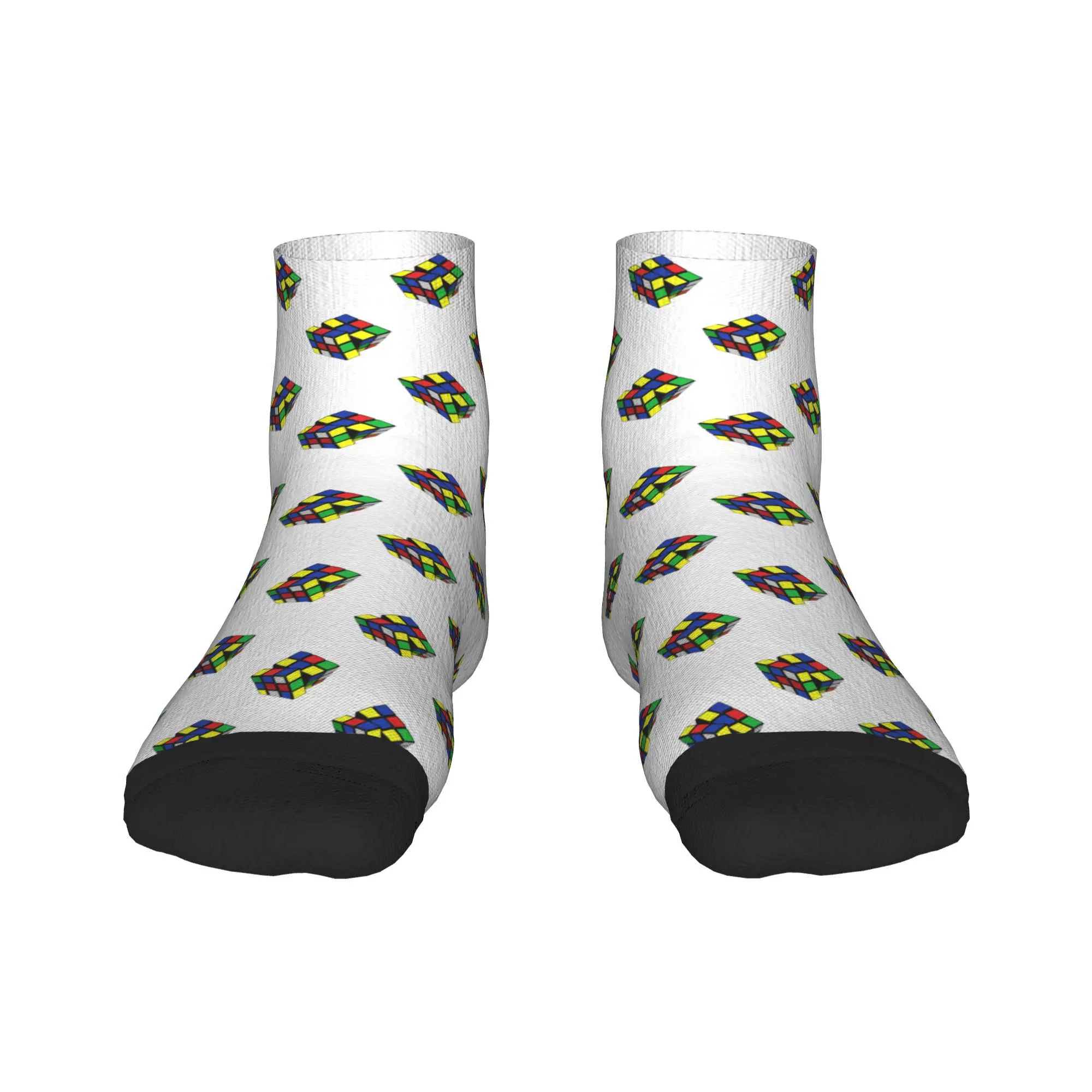 

Rubik's Cube Illustration Socks Harajuku Sweat Absorbing Stockings All Season Socks Accessories for Man's Woman's Gifts