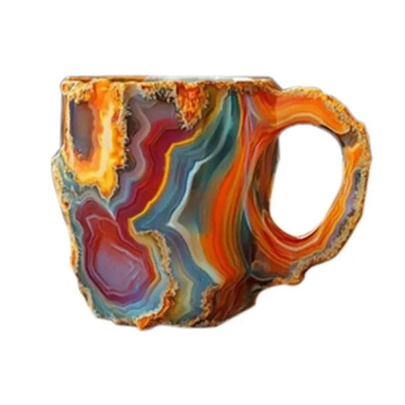 AEE2-Unique Imitation Crystal Coffee Cups Handmade Imitation Mineral Crystal Cups Are Suitable For Coffee And Tea Lovers
