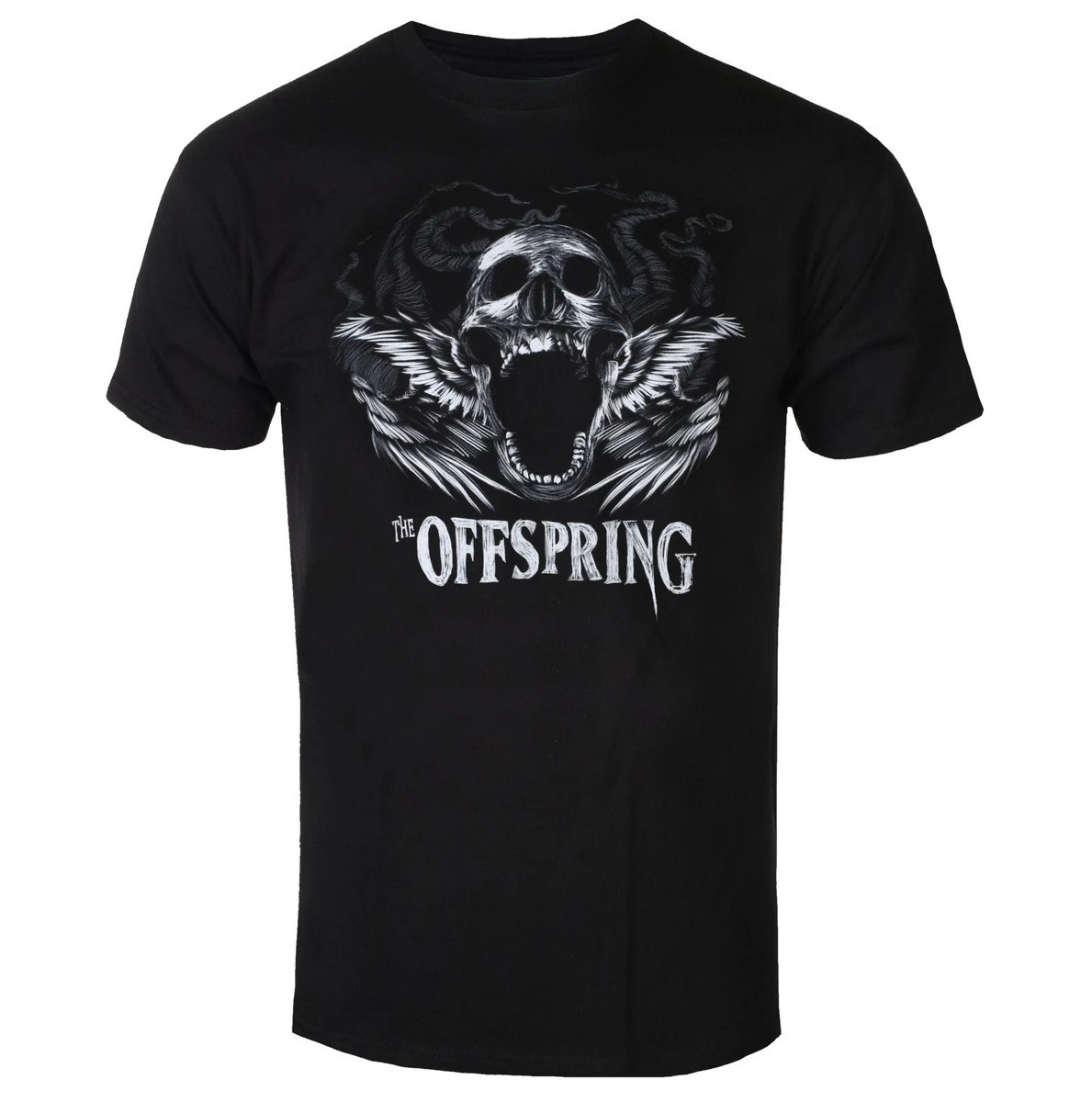 

Offspring Feathered Winged Skull Peripheral Pattern Printing Summer Luxury Brand Cotton Men's and Women's T-Shirts Short Sleeves