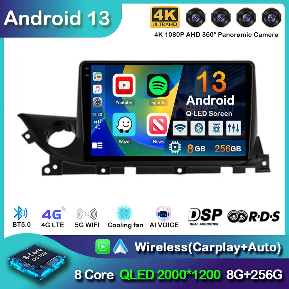 

Android 13 Wireless Carplay Auto Car Radio For Mazda 6 Mazda6 III 3 GJ GL ATENZA 2018 - 2021 Multimedia Video Player Stereo DSP