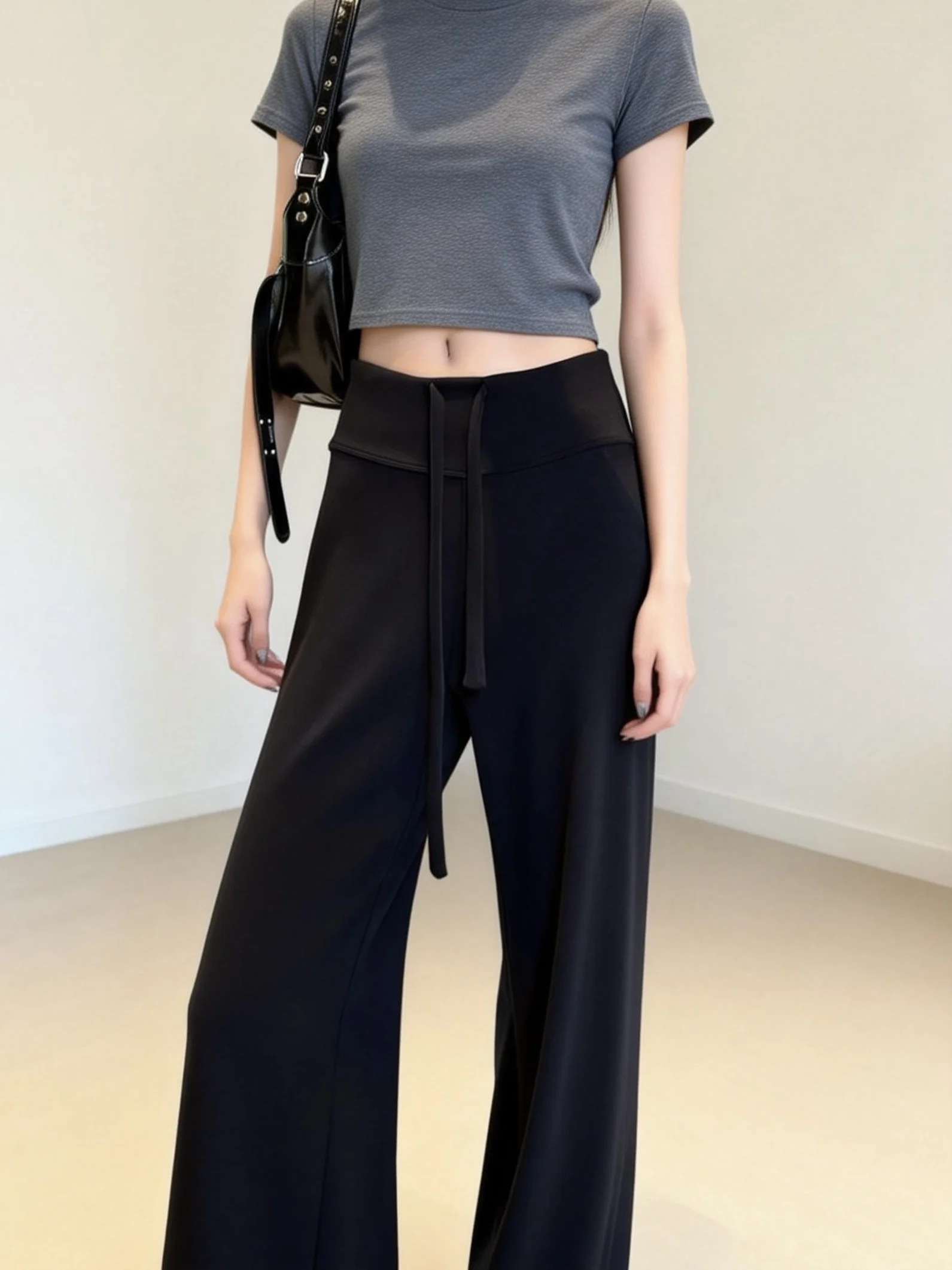 

Женские повседневные широкие брюки Bla Drapey, весна 2026, с высокой талией, для полных женщин, комфортная посадка