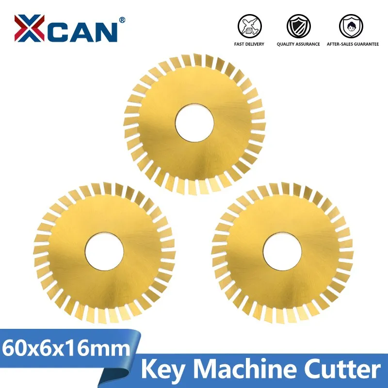 Máquina copiadora de llaves XCAN, 60x6x16mm, 36/60/80/90T, hoja de sierra de un solo lado recubierta de titanio para piezas de repuesto, cortador de