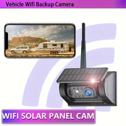 The new HD with solar panels 100M magnetic junction wireless WIFI backup camera DVR front and rear view camera for IOS and Andro