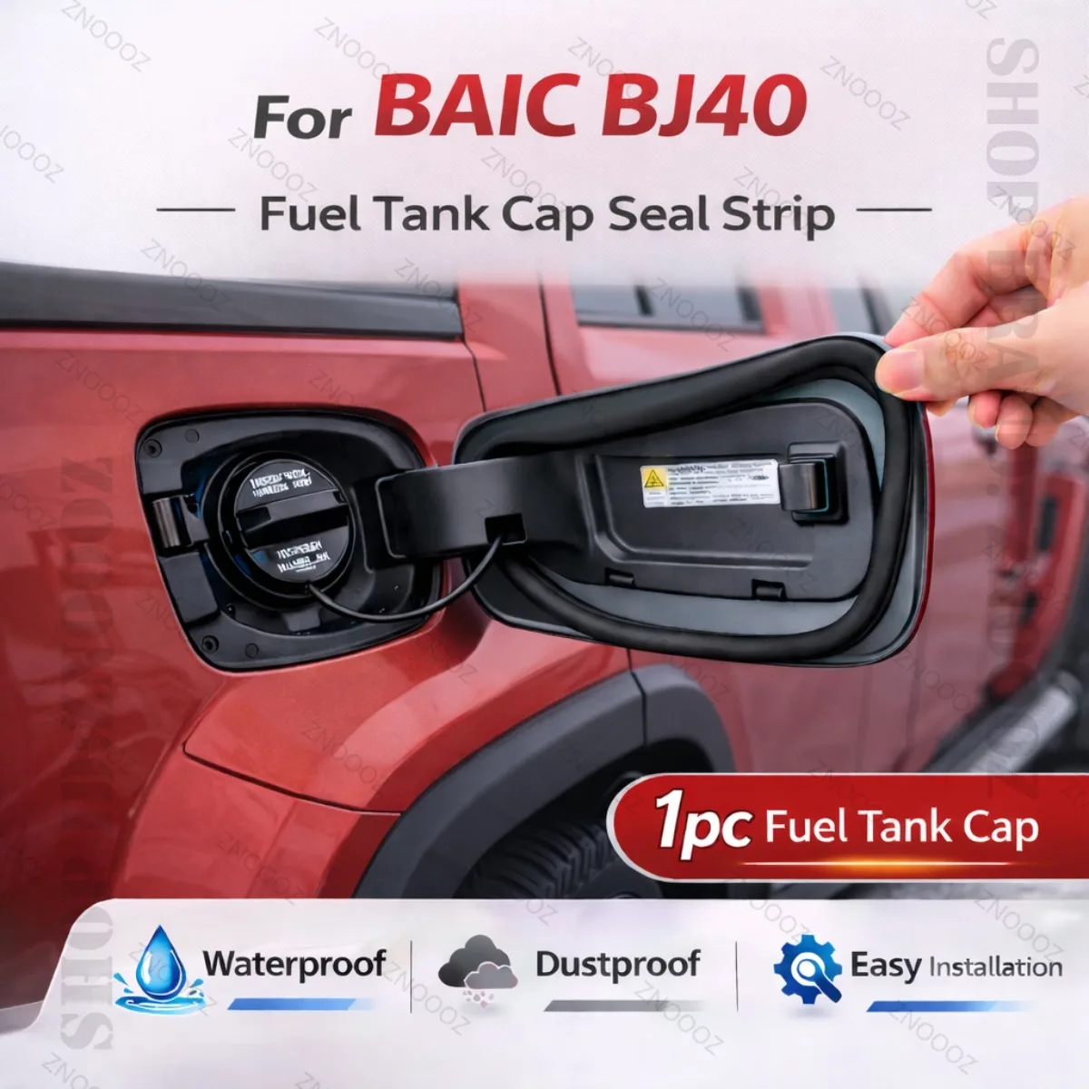 

For BAIC BJ40 Car Seal Strip Rubber Double Layer Dustproof Waterproof Sealing Protector Gas Cap Trim 1pc Fuel Tank Cover
