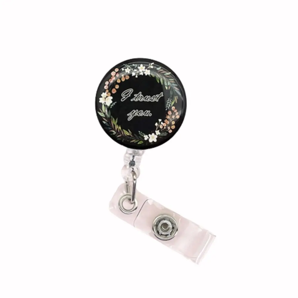 Portable Stretchable Badge Clip Fall-proof Wreath Nurse Badge Holder ID Card Clips High Resilience Name Card Holder Name Tag