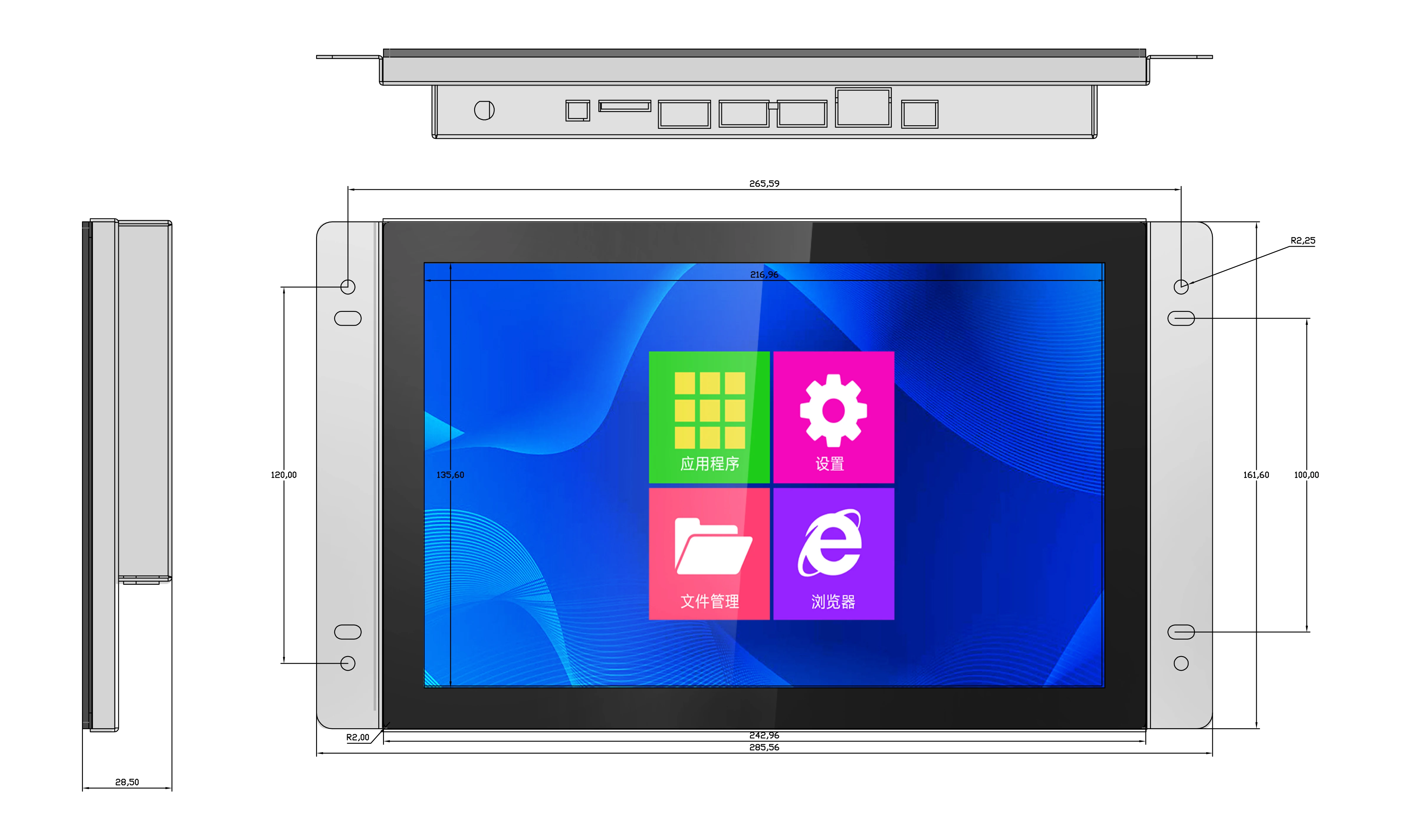Android advertising player 10.1/15.6/18.5/21.5/24 inch small size display series wall mounted LCD digital signage