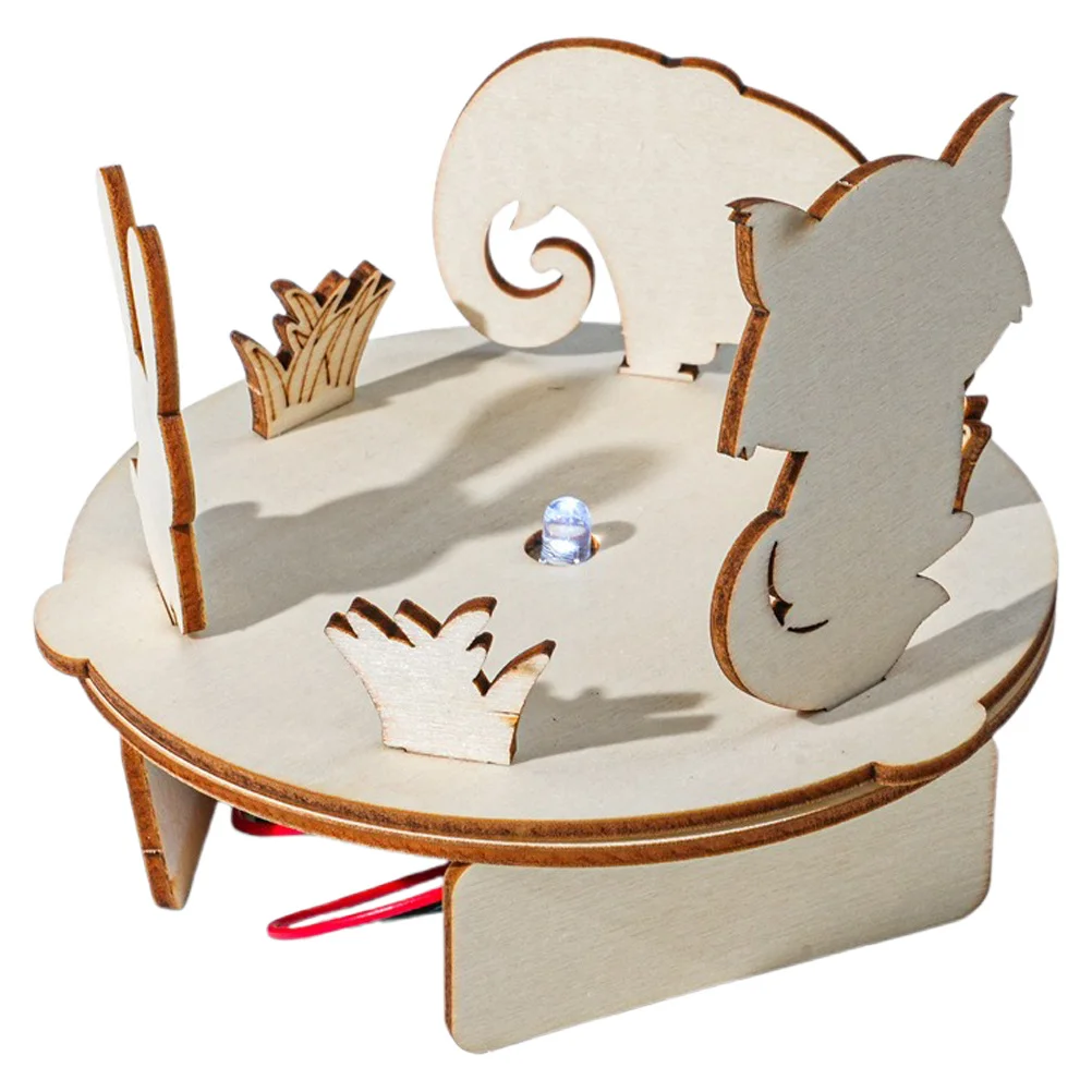 

1Set Kids Science Experiment Kit Shadow Light Wooden Building DIY Educational Stem Materials for Hand Eye Coordination