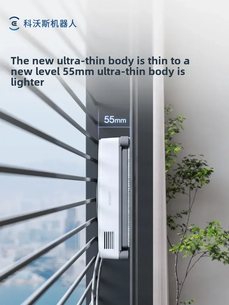 7500Pa Ecovacs رذاذ الماء نافذة روبوت لأغراض التنظيف نافذة صغيرة الكنز التلقائي الزجاج مسح قطعة أثرية WG841-01