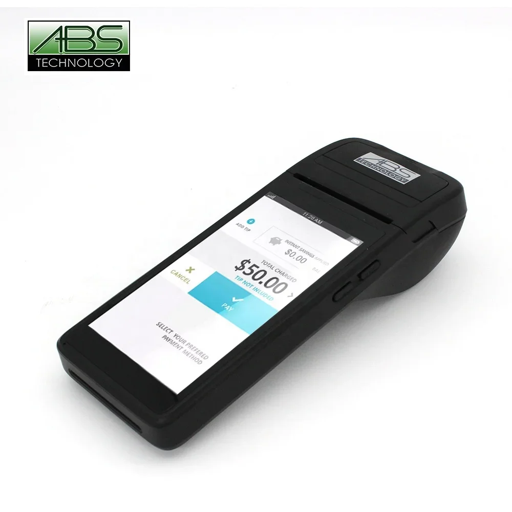 Handheld Mobile Android Rfid POS Receipt Printer Terminal With 58mm For Wireless Pos Terminal With Reader