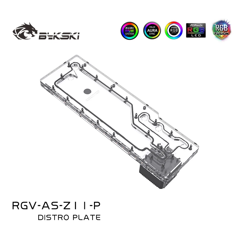 BYKSKI RGV-AS-Z11-P Acryltank zur Verwendung für ASUS ROG Z11 Computergehäuse/Combo-DC-Pumpe/Pipeline-Layout aus klarem/einfacher Montage