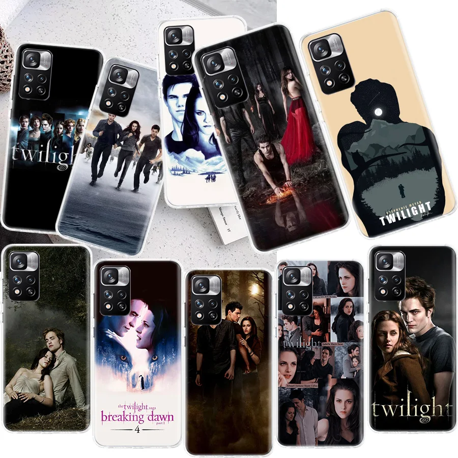 Team Edward Jacob Twilight Phone Case For Xiaomi X3 X4 F4 GT NFC X5 X6 Pro 5G M3 M4 M5 M5S Mi F6 F5 F3 F2 F1 Cover Sof