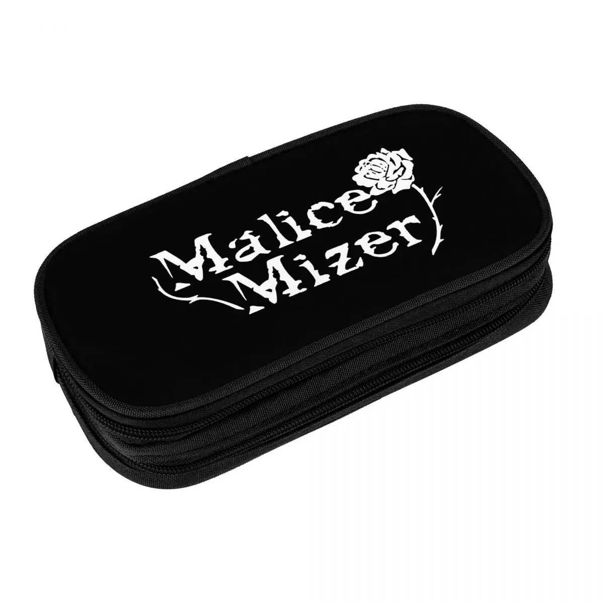 Fashion Pencil Case Funny Malice Mizer Pencil Box Rock Music School Pencil Cases Boy Girl Double Layer Graphic School Stationery