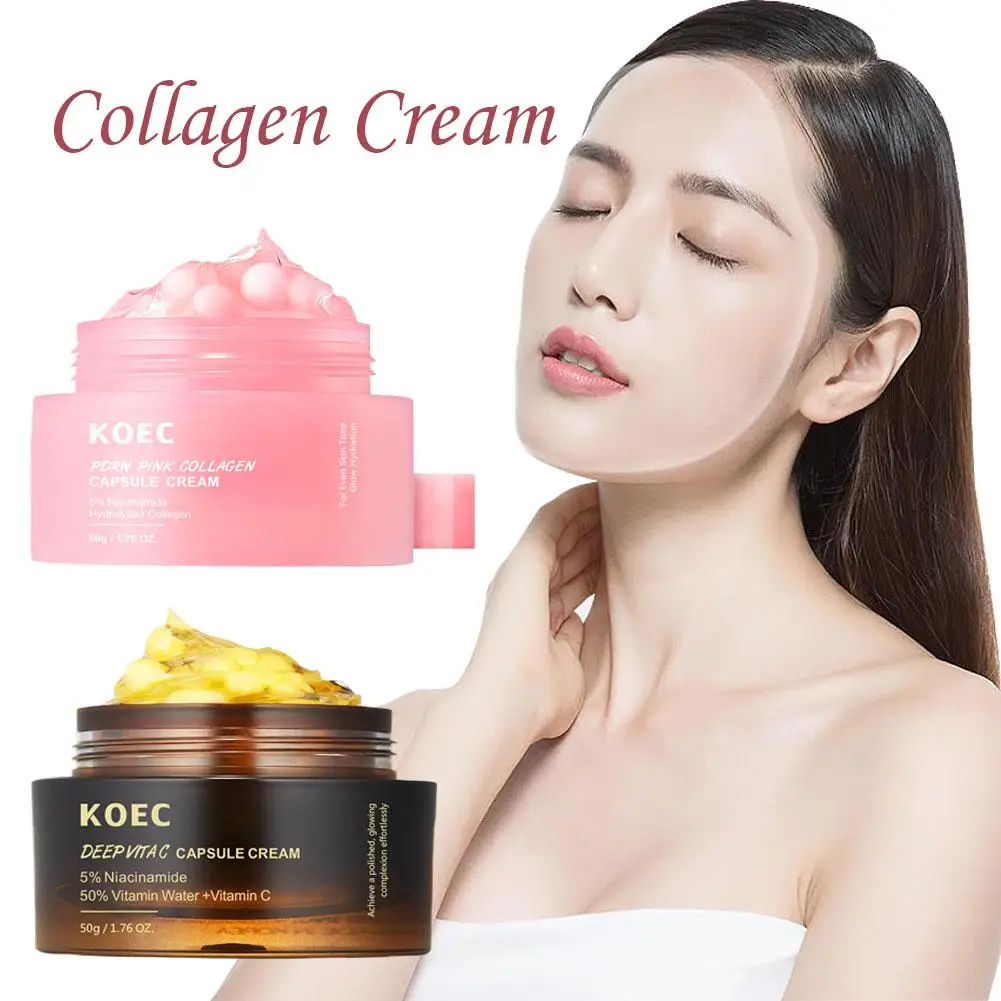 

KOEC Collagen Moisturizer Cream Niacinamide Hydrolyzed Whitening Brightening Collagen Korean Skincare Products