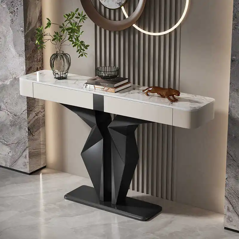 Movable Anti Slip Console Table Spa Salon Grade Entryway Table European Reinforced Tavolo Ingresso Living Room Furniture