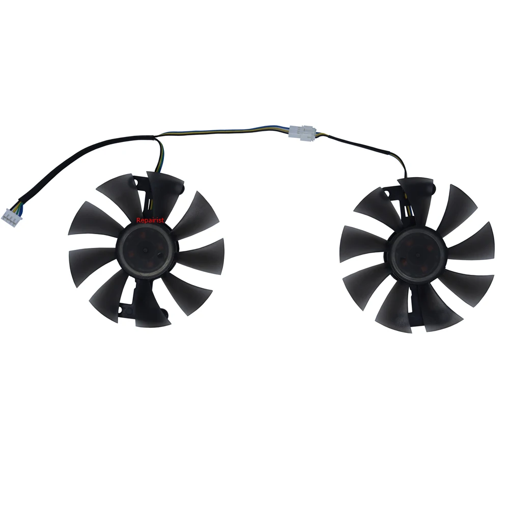 2 sztuk/zestaw chłodnica GPU,Wentylator kart graficznych,średnica 85MM,GA91S2H,dla SE JI SHI SJS AMD RX580 RX 580 8GB 2048SP Gaming White